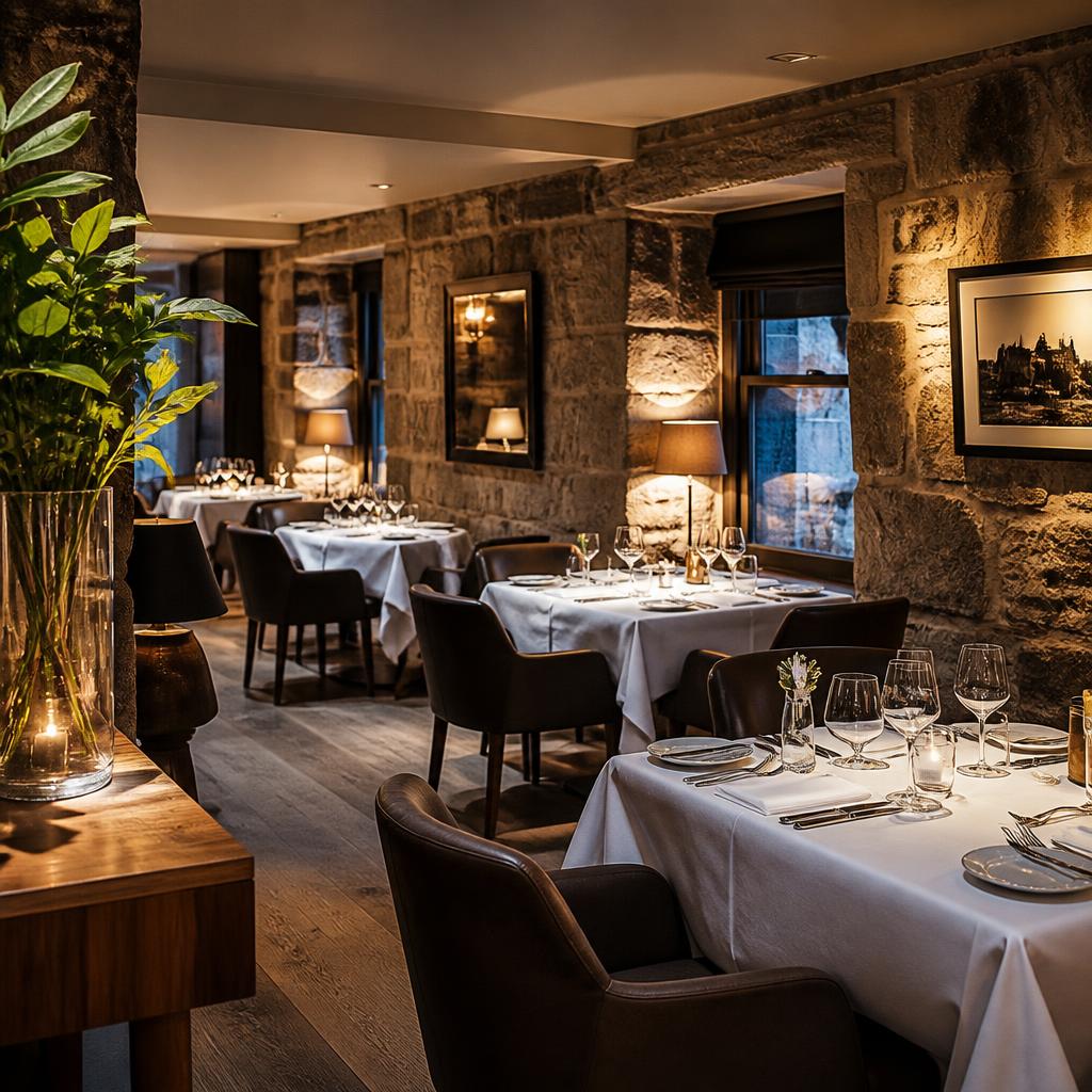 Elegant Edinburgh restaurant interior