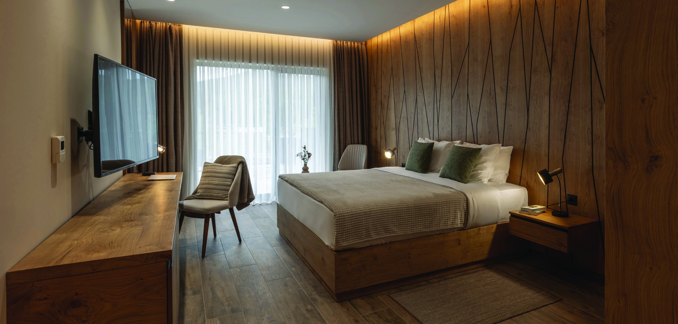 Contemporary hotel room